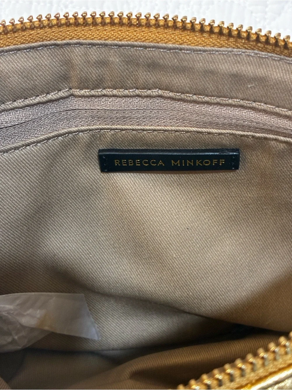 Rebecca Minkoff Edie Chain Gold Crossbody Bag NWT